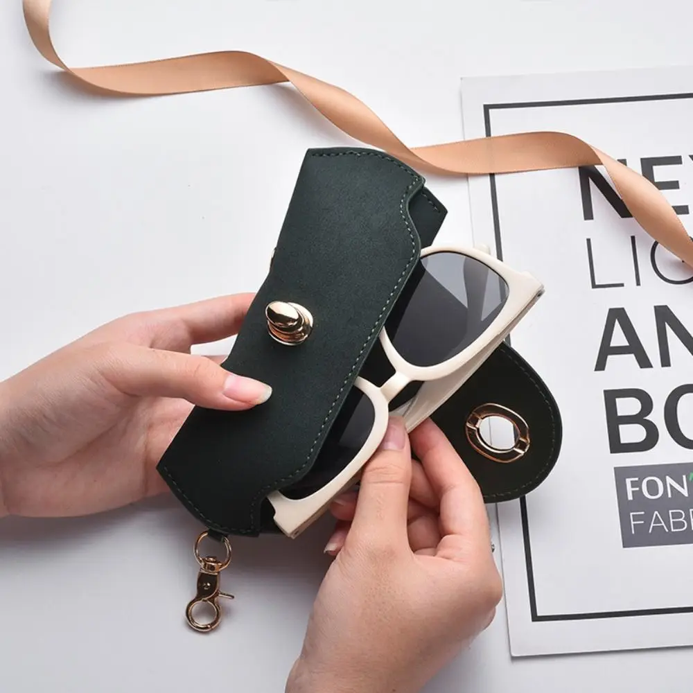 موضة جلد الغزال النظارات الشمسية حافظة لينة معلقة الرقبة نظارات حقيبة التخزين نظارات حافظة النظارات الملحقات