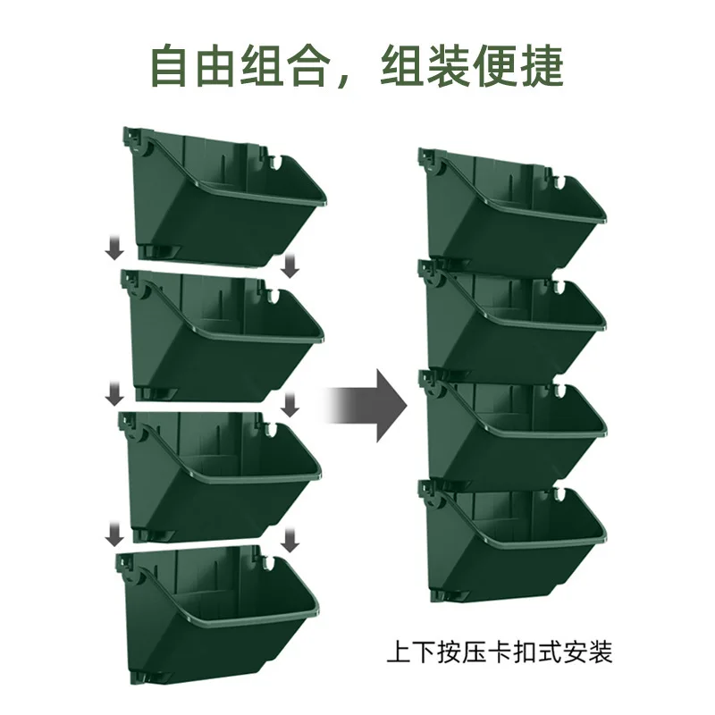 Wall-mounted Flower Pot Creative Balcony Wall Decoration Climbing Vine Flower Stand Hanging Planting Pot 4 Packs