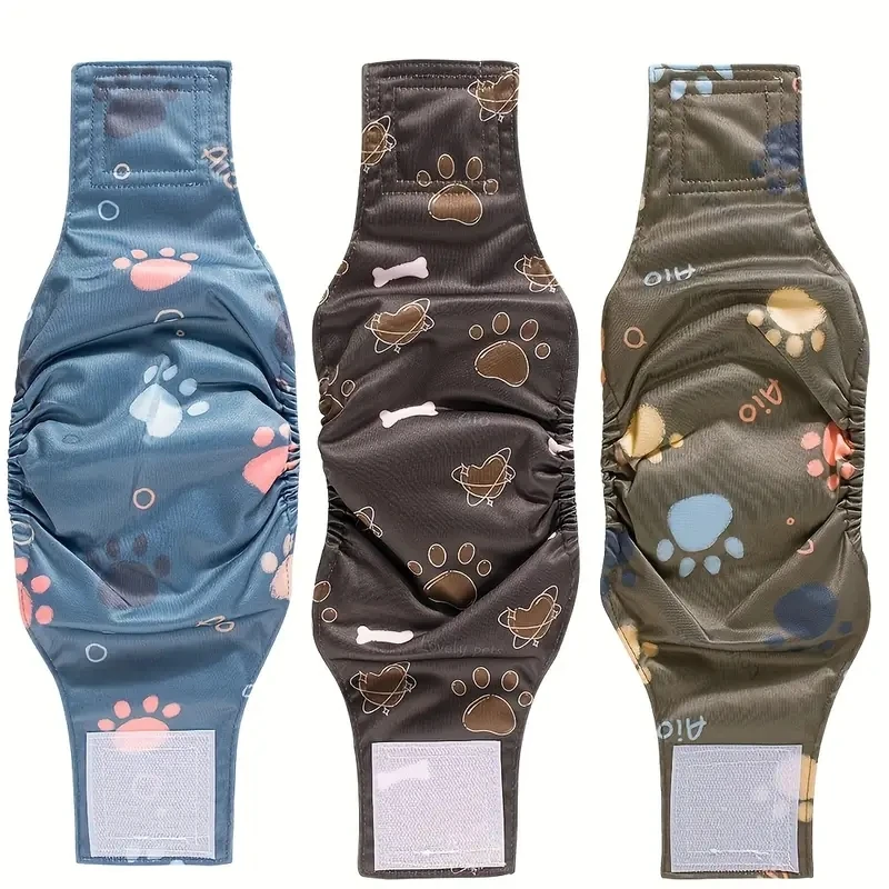 Washable Male Dog Diaper Pet Sanitary Panties Reusable Nappy Belly Band Wrap Diapers Leak Proof Pee Pant for Dogs view 3
