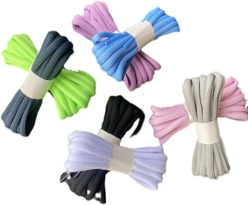 

Шнурки для обуви уникального дизайна, плоские, 8 пар, 8 цветов, длина 120-140 см.