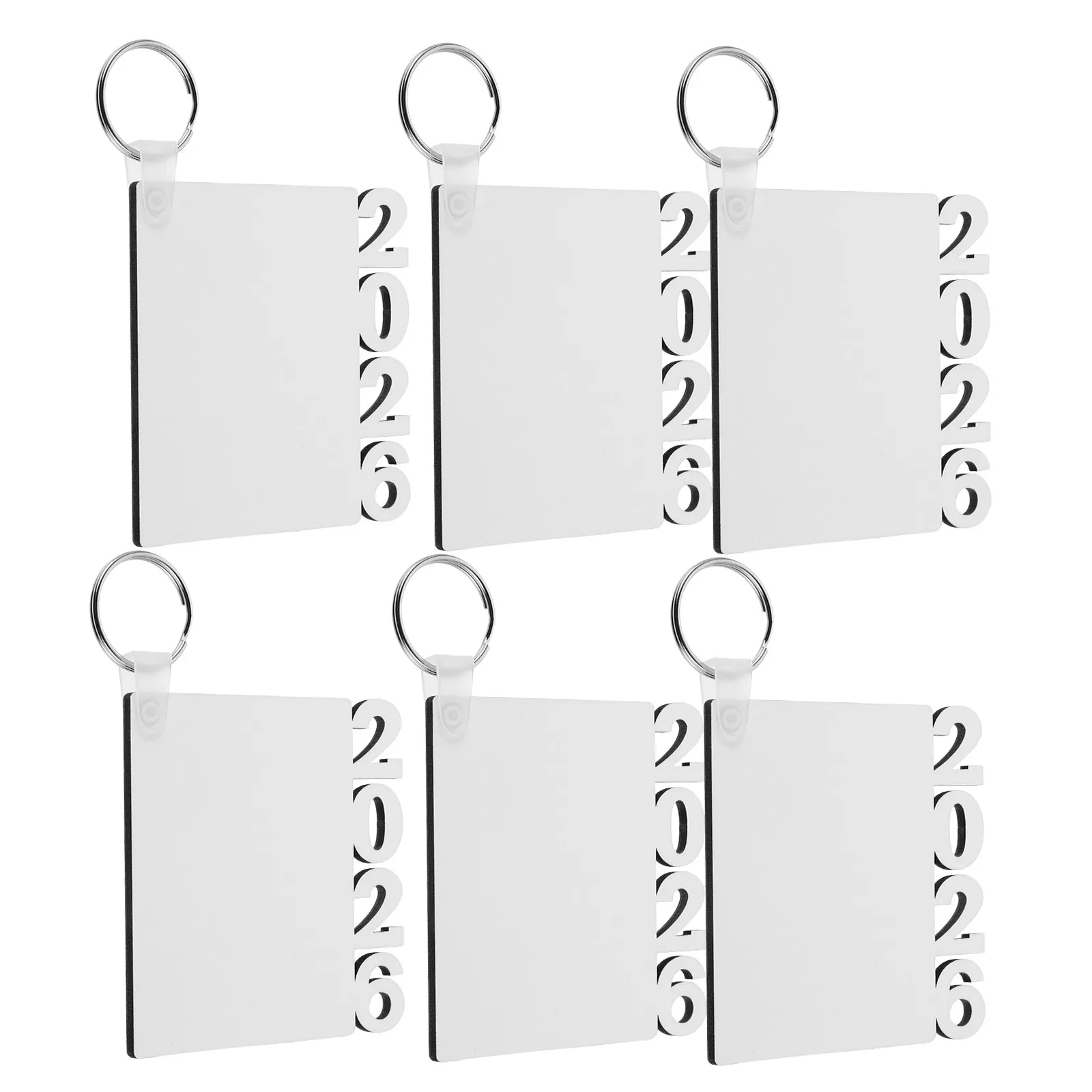 

Набор из 6 заготовок для сублимации: брелоки для выпускников 2026 года, оптом, для термопереноса, сувениры для выпускного сезона, подарки для вечеринок