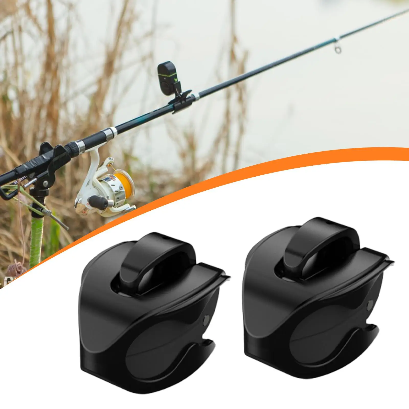 

2x Fishing Rod Holder Clips Fish Poles Holders Portable Adjustable Daily Use Multifunctional Ground Accessories Rod Clips