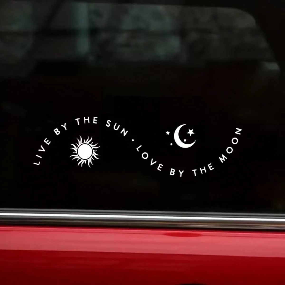 Sonne und Mond Liebe - Böhmische Sonnen- und Mondmuster-Autoaufkleber, Spiegel- und Außendekorationsaufkleber, Vinyl-Aufkleber