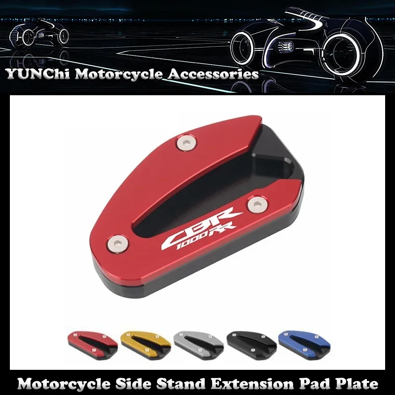 

Motorcycle CNC Kickstand Foot Side Stand Extension Pad Plate Bracket For HONDA CBR1000RR CBR1000 RR 2017-2021