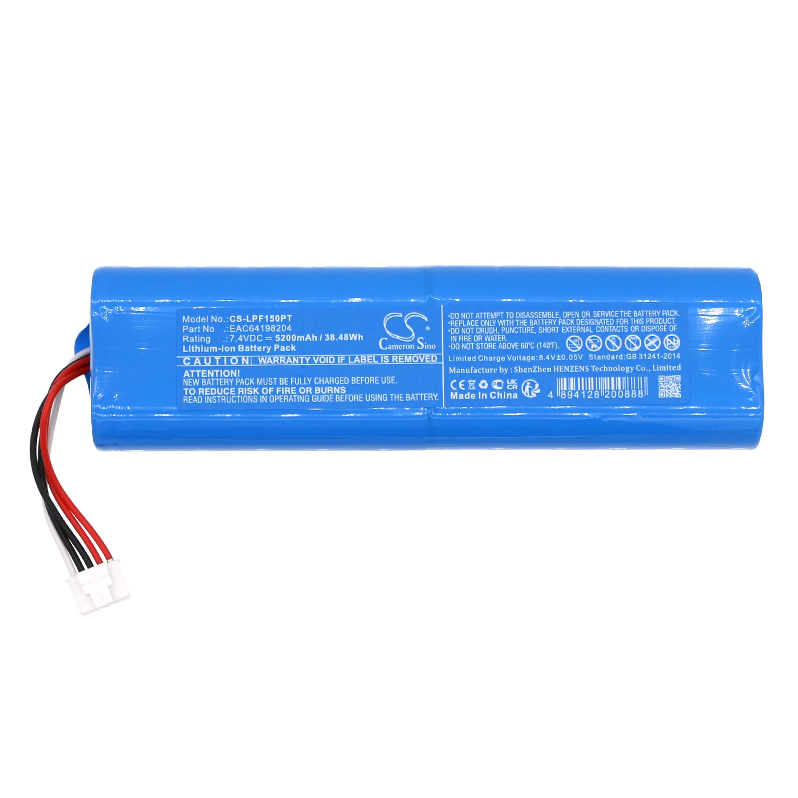 CS Replacement Battery for LG PF50KA PN:EAC64198204 5200mAh / 38.48Wh