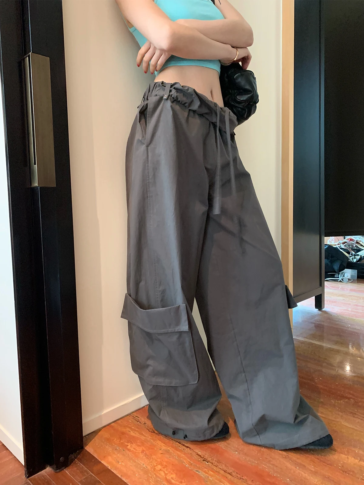 

High Waist Wide Leg Workwear Pants Women's Loose Straight Casual Long Trousers Street Rhapsody Design Sensation Comfortable C...