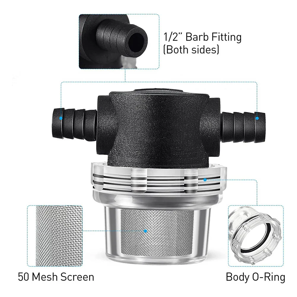 Premium 12 inch For Water Pump Strainer with 50 Mesh Stainless Steel Filter Suitable for Marine Raw For Water Filters