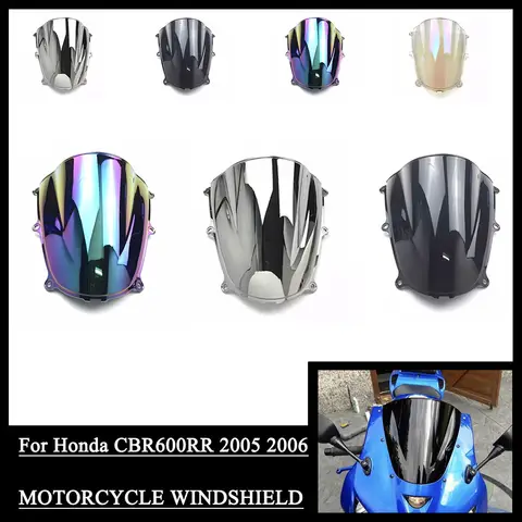 Pare-brise à double bulle pour moto Honda, pare-brise, CBR 600 RR, CBR600RR, 2005, 2006