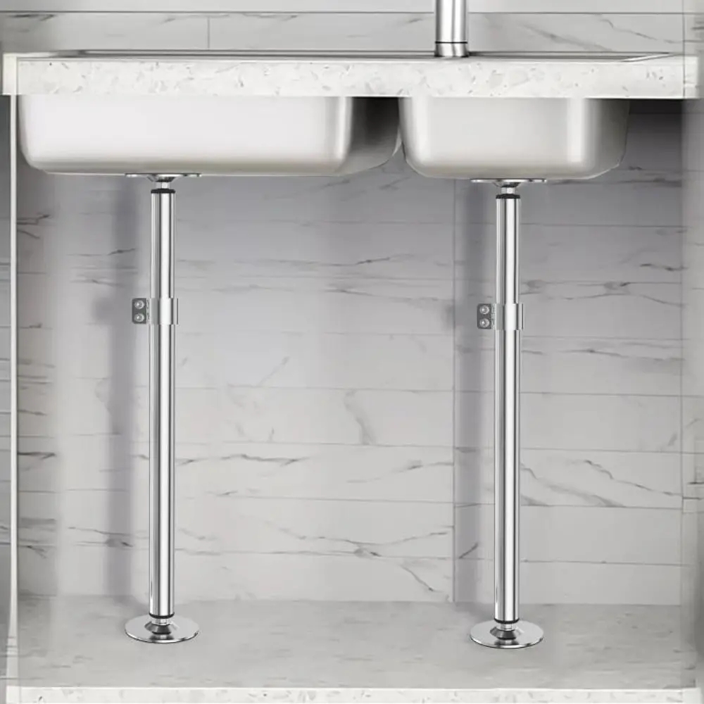 Stainless Steel Undermount Sink Brackets Adjustable Telescopic Adjustable Sink Legs Undermount Sink Support Under Counter