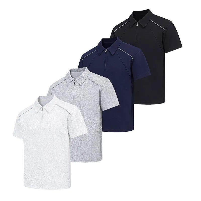 2026 Summer New Style Mamba Cotton Trendy Men's American Retro Patchwork Short-Sleeved T-Shirt Polo Shirt