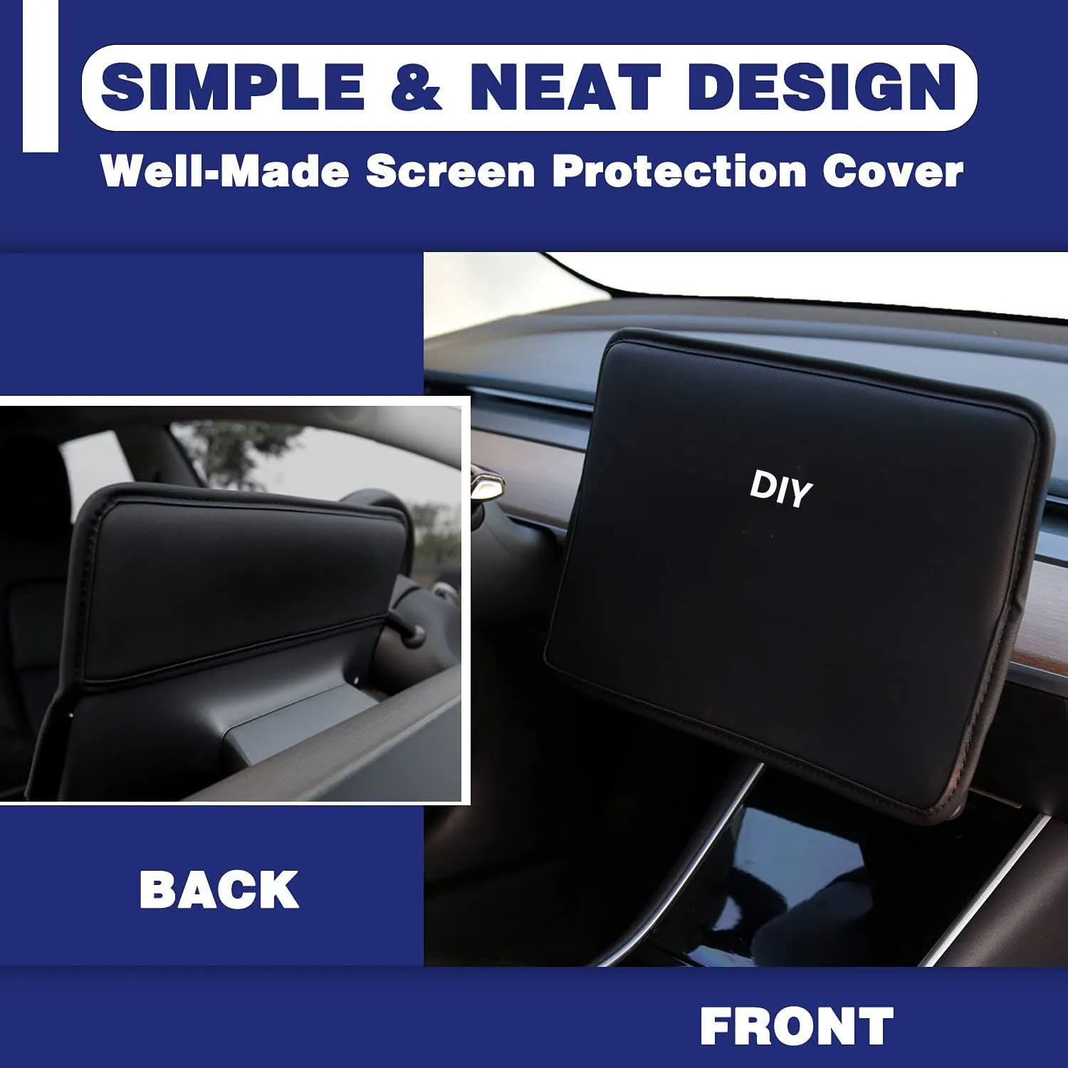 For Tesla Model 3 Y Juniper Screen Protection Cover Anti-UV Sunshade Center Console Navigation Display Dust Case Car Accessories