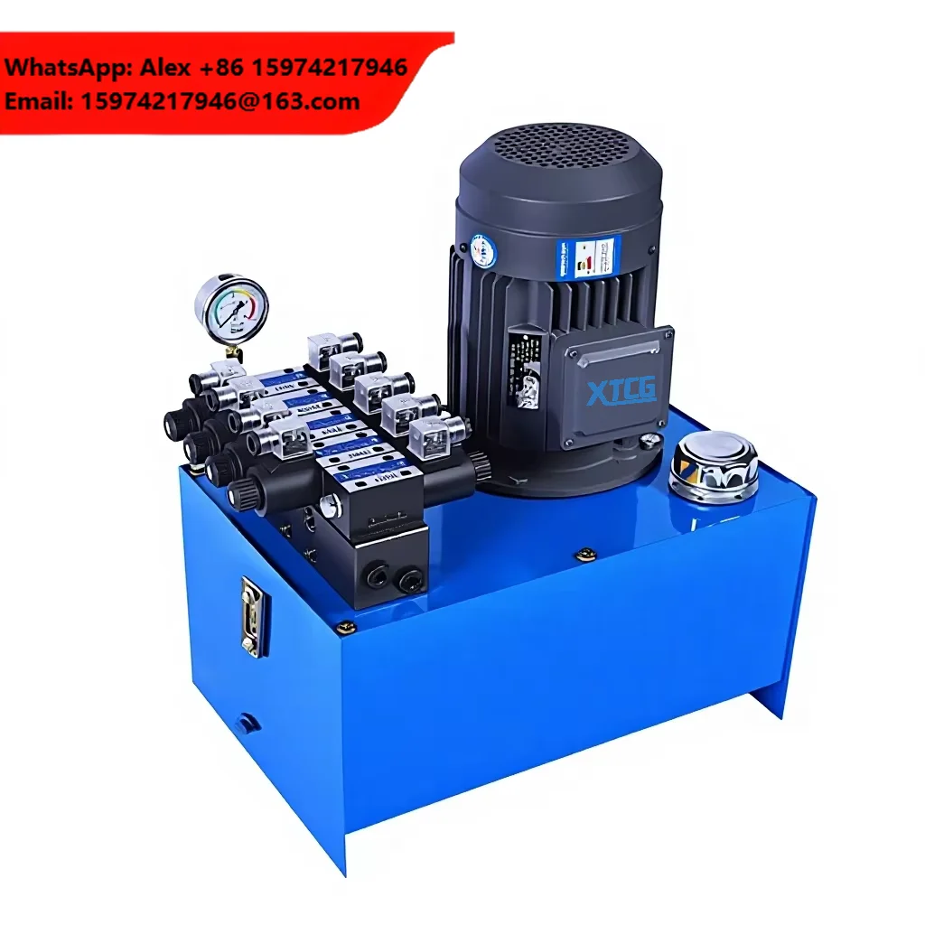 Heavy-Duty Hydraulic Power Pack 1.5KW 3KW 240V Single Phase, Complete Hydraulic System With Solenoid Valves For North America
