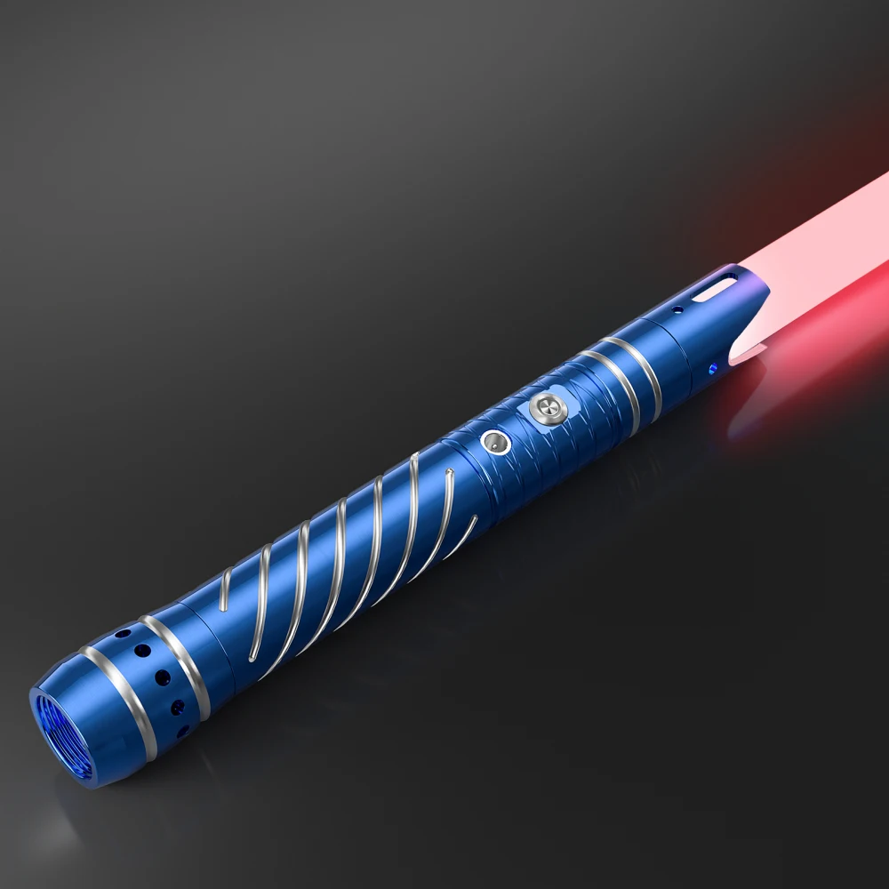 WANARICO RGB Smooth Swing Lightsaber Metal Handle Heavy Dueling 15-Colors Change Force 12 Sets Sounds Blaster Laser Sword Toys