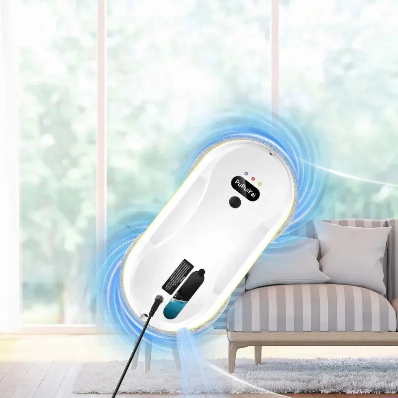 Auto‑Spray Window Cleaning Robot,Electric Glass Cleaner,Remote Control,360° Safety Rope Suction For High‑Rise Window Cleaning