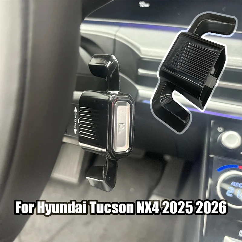 

Car interior gear change head protective cover ABS material black silver For Hyundai Tucson NX4 2025 2026