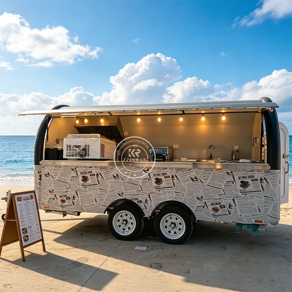 Mobile Coffee Burger Sandwich Food Truck Catering Trailer Street Ice Cream Cart Custom Food Trailer With Full Equipment
