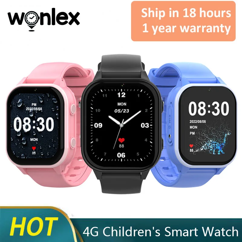 

Wonlex Смарт-часы для детей 4G Видеозвонок GPS WiFi Анти-потерянный трекер WhatsApp KT19Pro Музыкальный плеер Android8.1 Часы