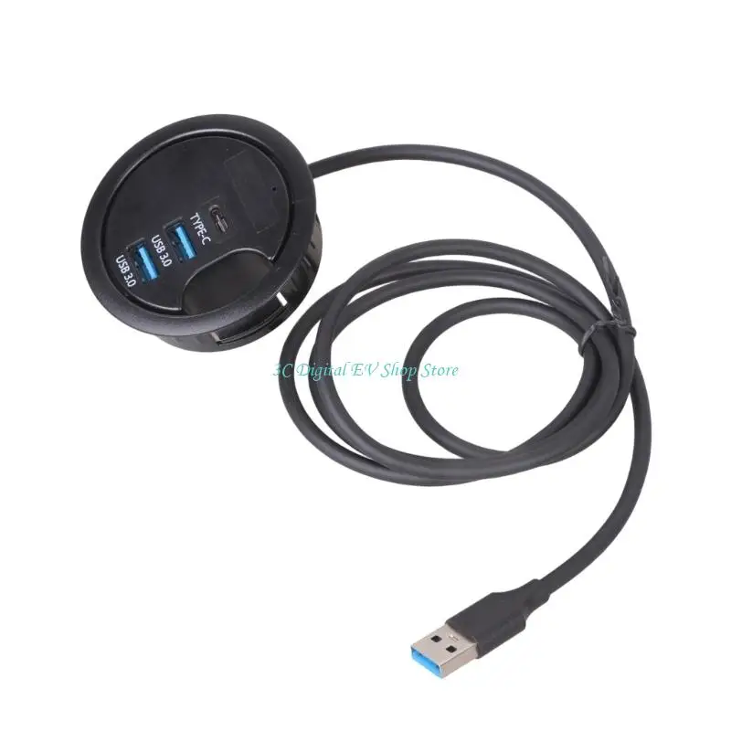 E74D High Speed USB3.0 Splitter Adapter with 2 Ports and Type C for Desktop Computers