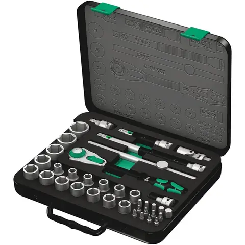 Germany Vera WERA 37-piece set Dafei 1/2 sleeve ratchet screw wrench machine repair tool 8100SC2