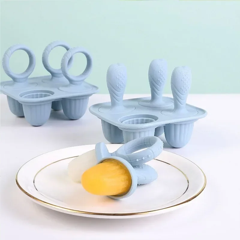 5PCS Baby Obst und Gemüse Beißring BPA FREI Silikon Hand Ring Nahrungsergänzungsmittel Quetschen Kaninchen Form Biss Fütterung Geschirr