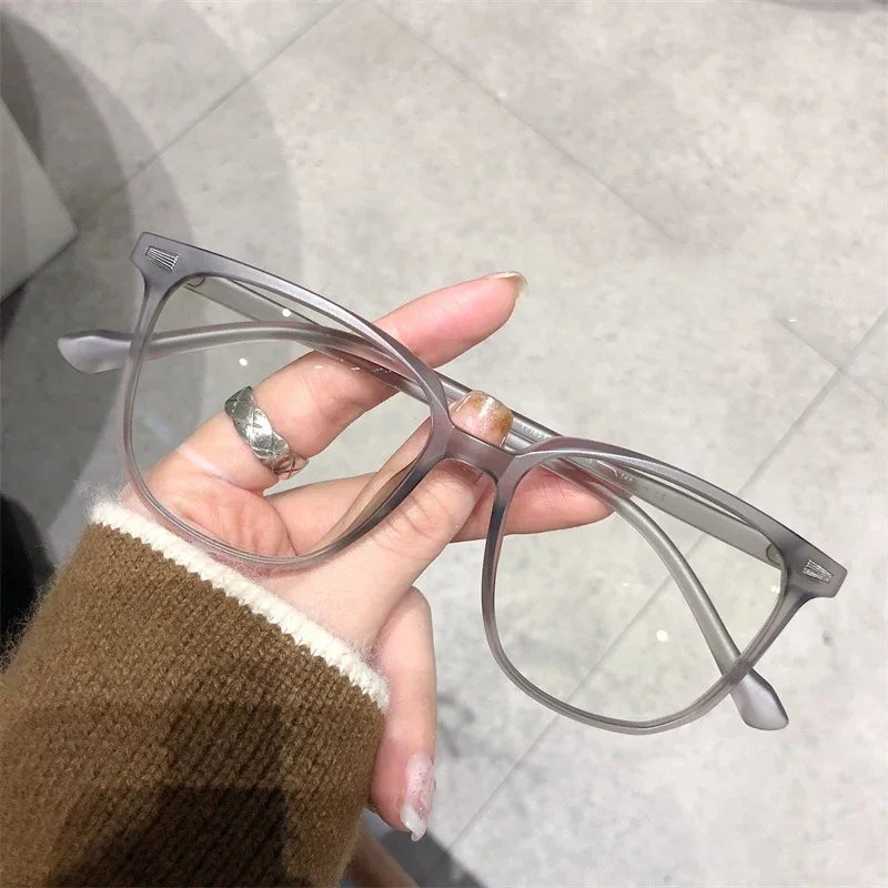 Finished Ladies Myopia Glasses Retro Anti Blue Light Blocking Near Sight Eyeglasses Optical Prescription Short-sight Eyewear