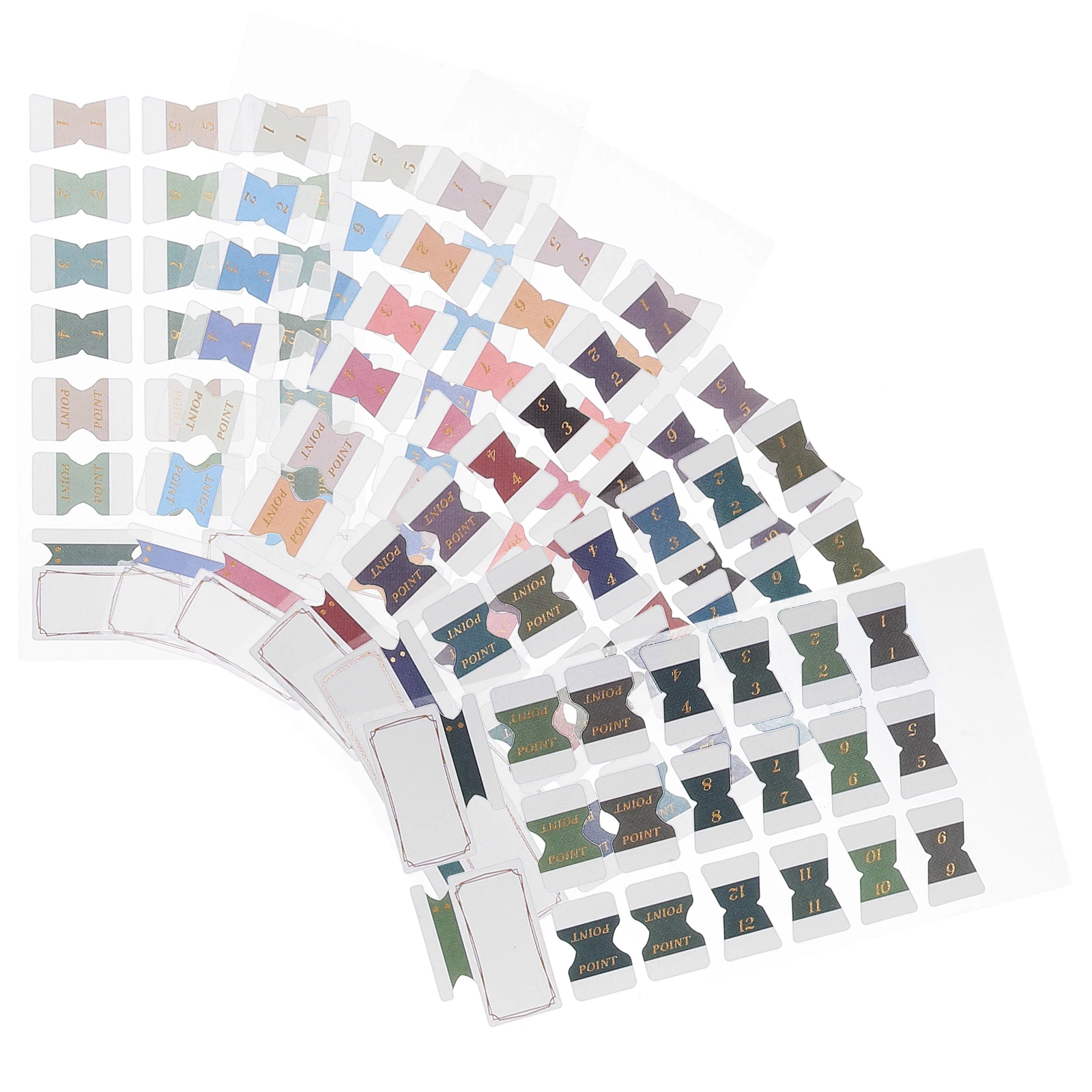 

6 Sheets Sticky Page Markers Book Index Vintage Note Paper Bookmark Tabs For School Office Home Use Adhesive Tabs