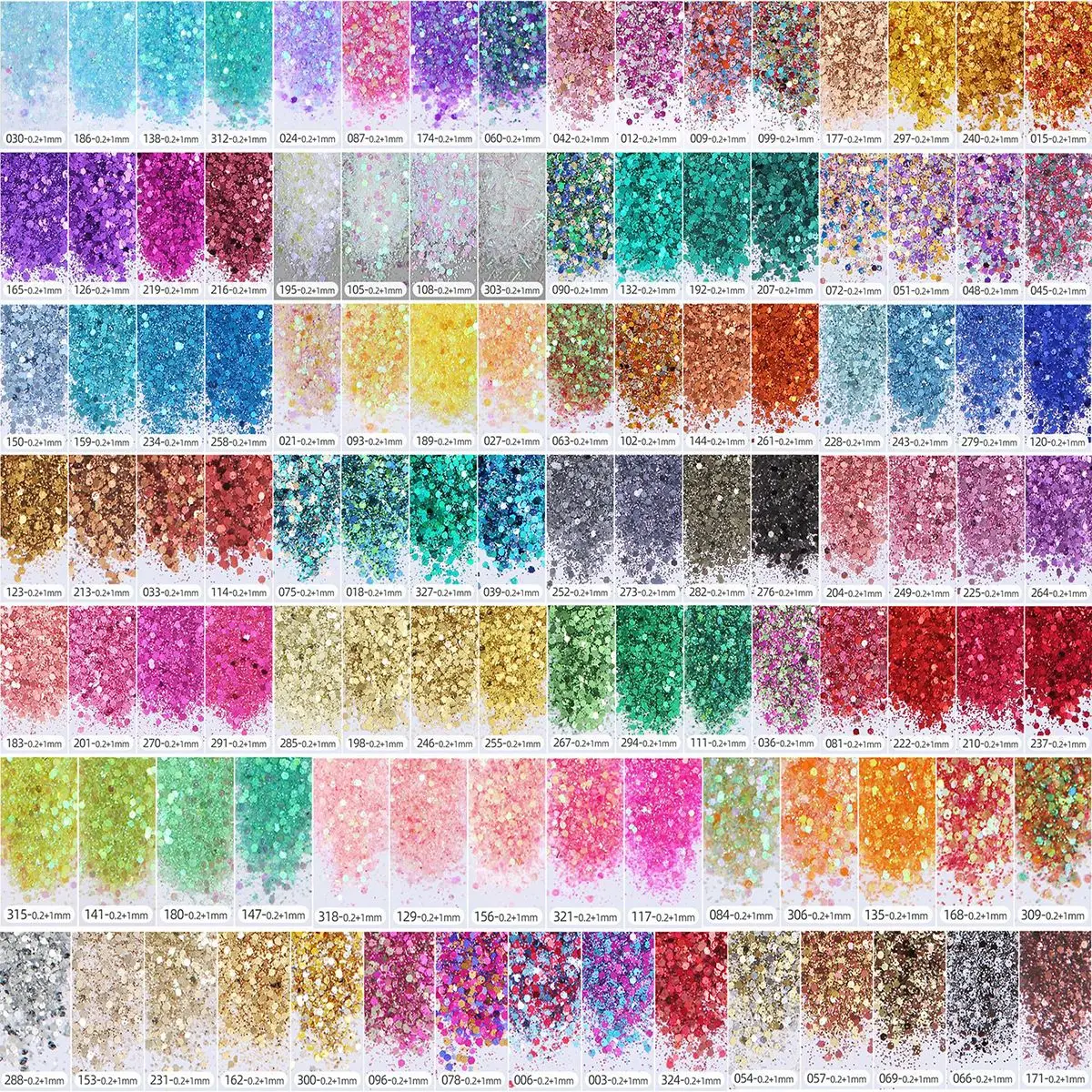 4Colors/Set Mermaid Shiny Chameleon Mix Size Chunky-Hexagon Laser Sequins For Resin Mold Filling Nail Art Glitter Decoration