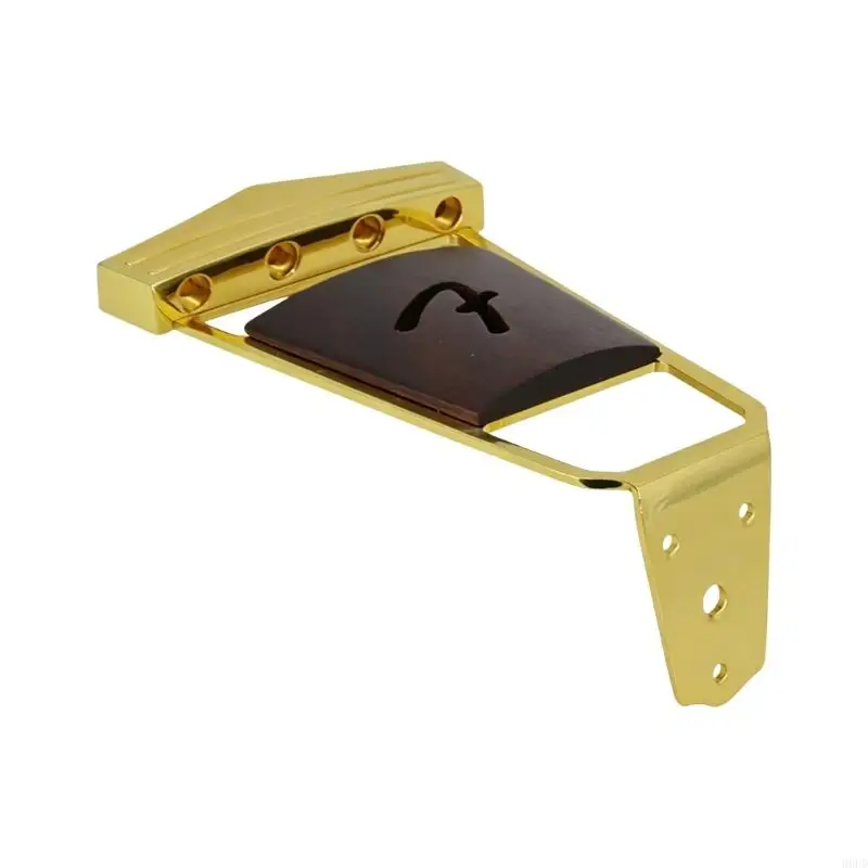 4 Saiten E-Gitarre Bass Trapez Saitenhalter Brücke Palisander Inlay Archtop Gitarre Saitenhalter Einfach zu installieren – Detail 3