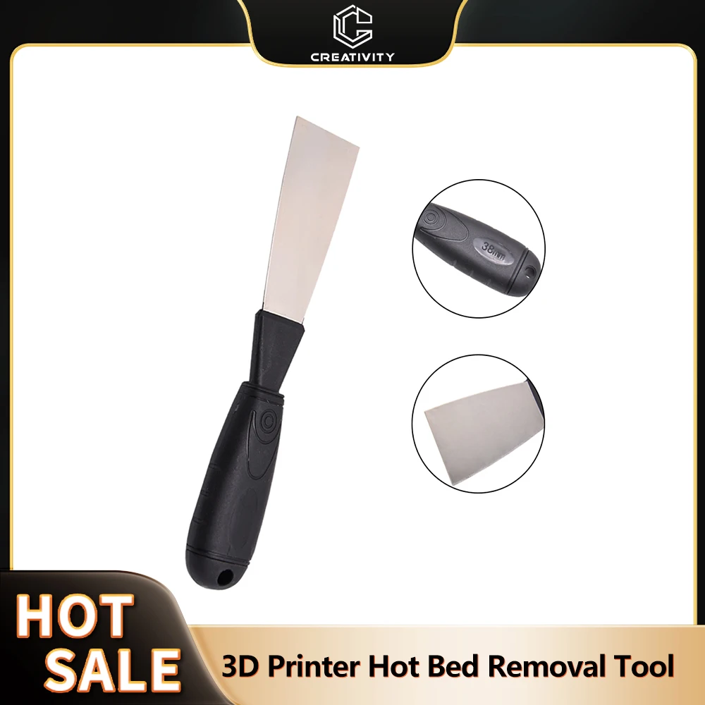 3D Printer Hot Bed Removal Tool Stainless Steel Spatula For Ender 3/CR10 3D Printer Model Removal Tool