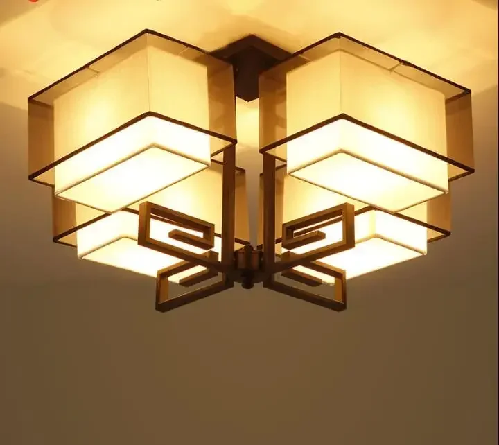 New Chinese ceiling lamp Chinese style modern lighting living room small bedroom antique simple