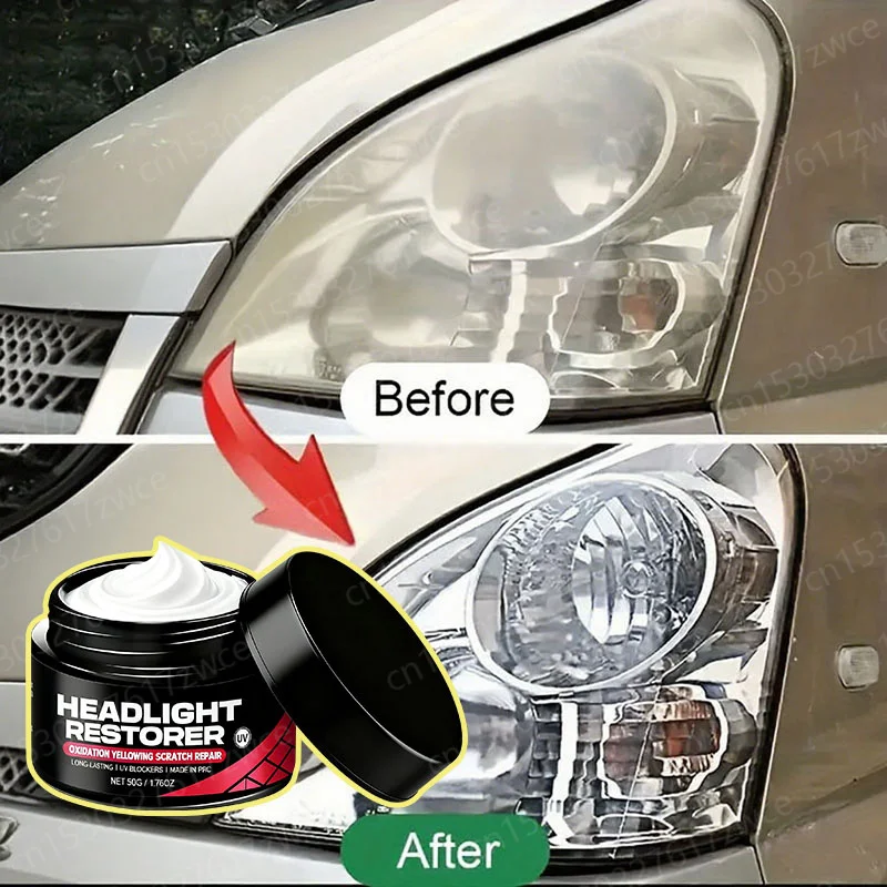 Car Headlight Repair Tool - Scratch Remover Yellowing and Oxidation, Restore Clarity, Long-lasting Light Coating Protective