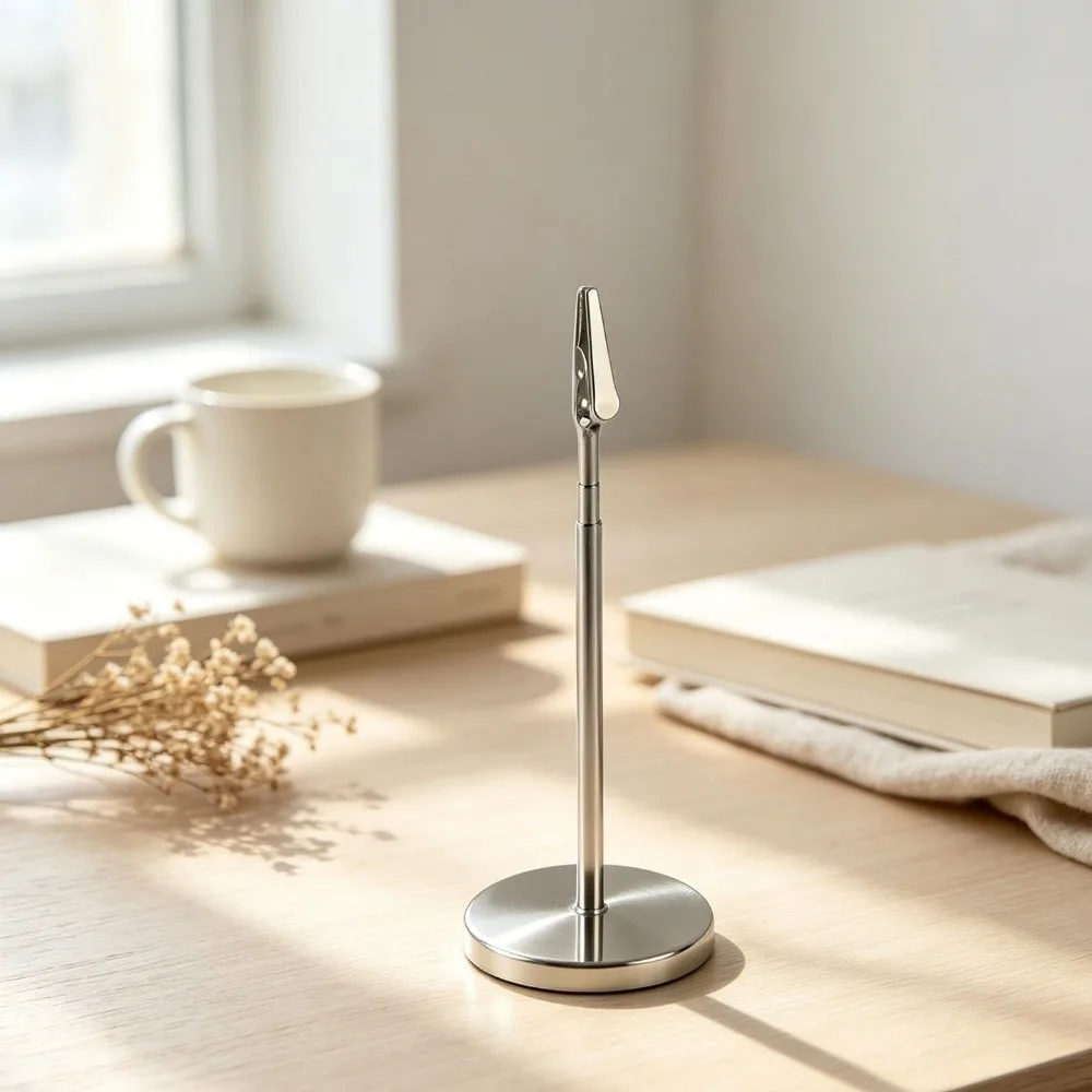 Metal Table Card Holder Retractable Adjustable Height Table Number Holder Alligator Clip Photo Note Stand Wedding Banquet