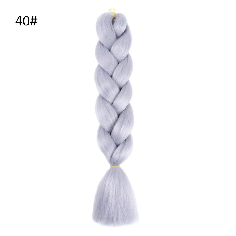 Extensiones de Cabello sintético, trenzas africanas de ganchillo, cola de caballo trenzada Jumbo, fibra de alta temperatura, 60cm