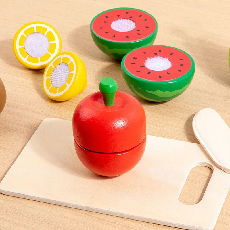 Jouets de Simulation de cuisine, jeu classique en bois, éducatif Montessori pour enfants, cadeau pour enfants, ensemble de coupe de fruits et légumes