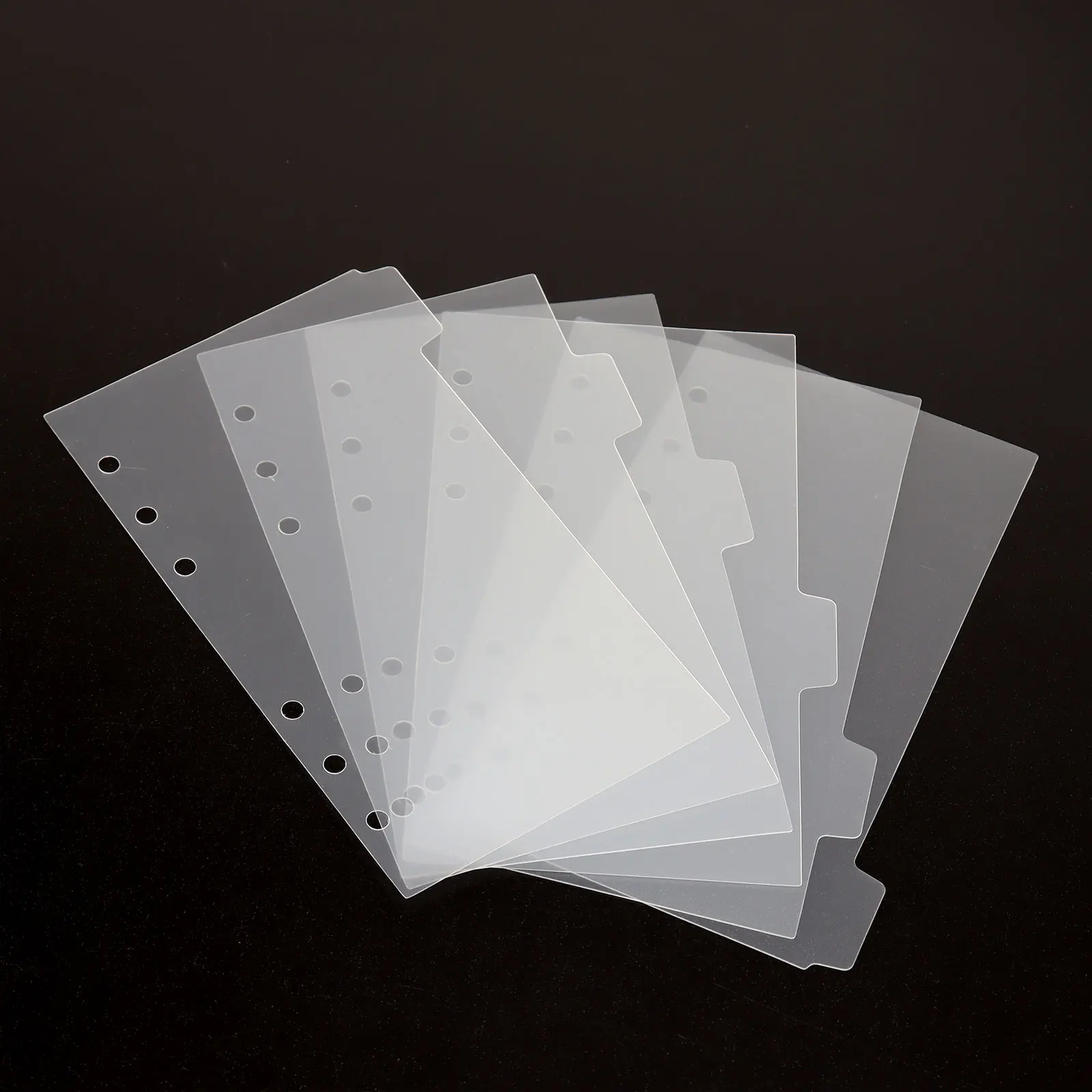 6 Ear A6 Transparent Index Divider for 6 Ring Binder Notebook PP Plastic Material Agenda Planner Divider