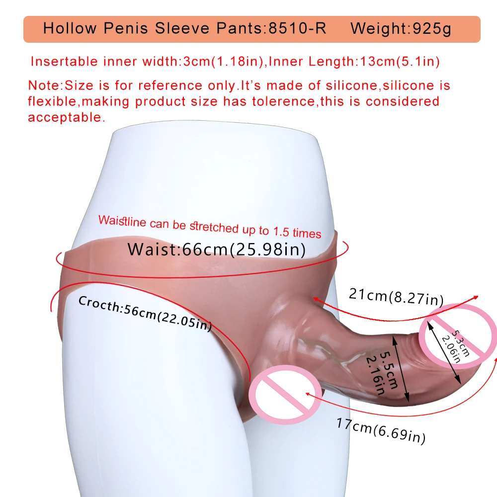 SXXY Large Hollow Dildo Pants Silicone Wearable Penis Condom Realistic Dick Enlarger For Men Lesbian Strapon Dildo Pants