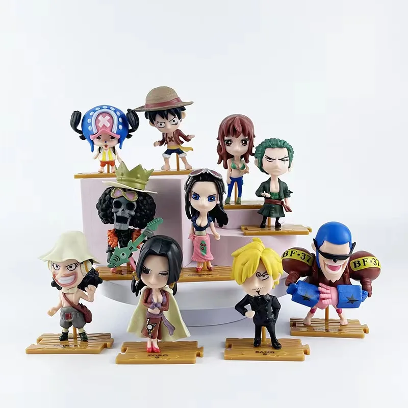 Anime One Piece 10 kinds figure Luffy Chopper female emperor Zoro Sanji Nami figure  Anime PVC Figure Statue Toy With Base Decor