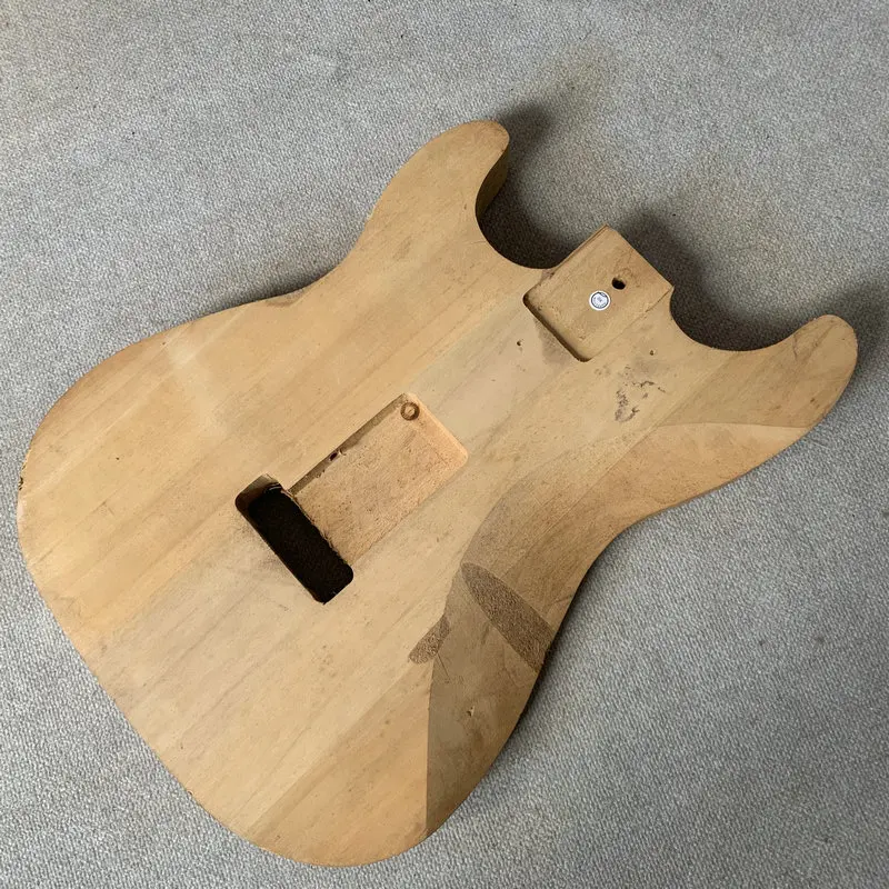 JB203 Natural Solid Wood 6 String ST Electric Guitar Body SSH Pickups Floyd Rose Tremolo Bridge No Paints Unfinished DIY Parts