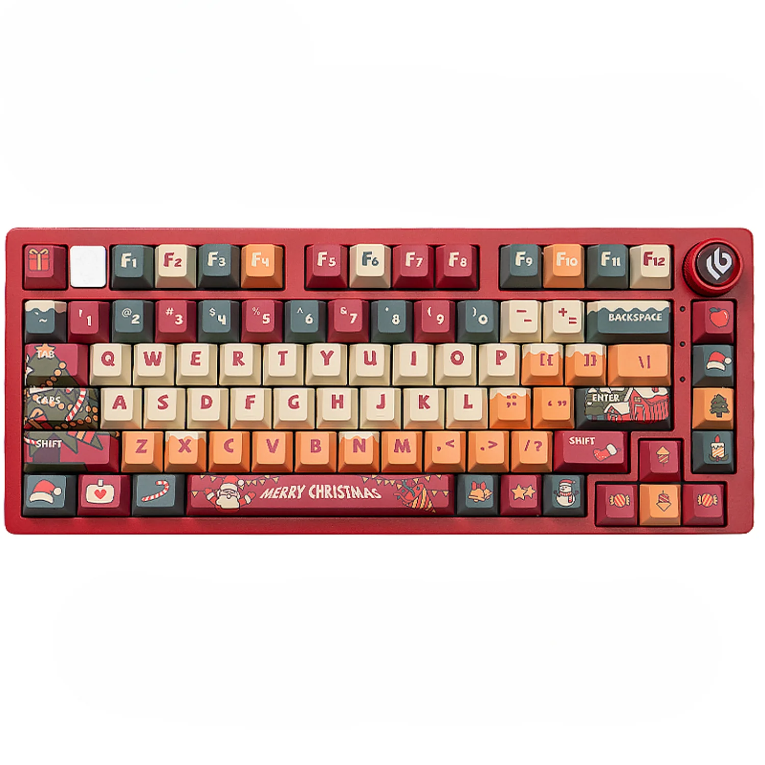 

Christmas Cherry Keycaps PBT 81 Keys for 75% Gaming Mechanical Keyboards MX Switches
