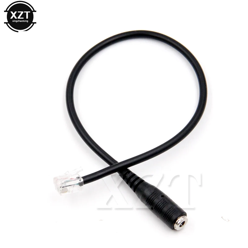 Cable adaptador para teléfono inteligente de 3,5mm, conector auriculares RJ9 RJ10 a adaptador de teléfono de oficina, convertidor de Cable, uso telefónico