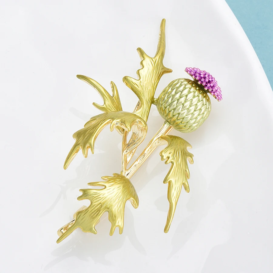 دبابيس زهرة أنيقة للنساء للجنسين جودة عالية المينا النباتات الجميلة دبابيس بروش الحفلات الهدايا #3