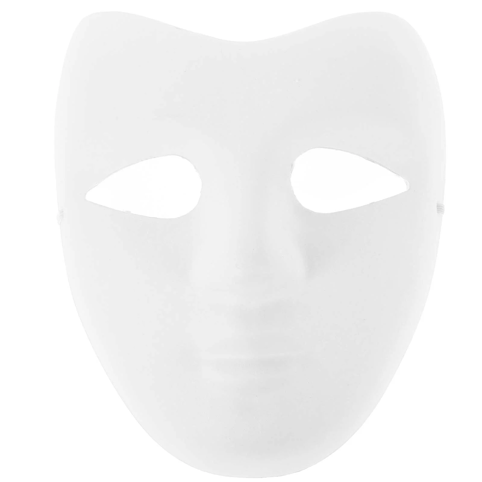 5 Pcs Masquerade Supplies White Mask to Decorate Apparel Vintage Paper Unpainted Face Costume for DIY Child