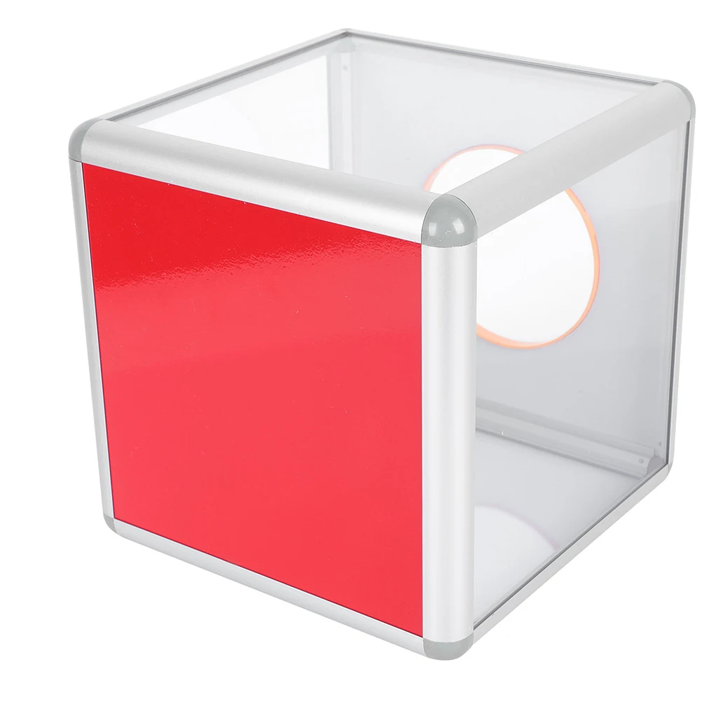 

1pcs Sturdy Aluminum Alloy Raffle Prize Box Ticket Storage Jar Container With Slot For Party Meeting Office Events Cubic