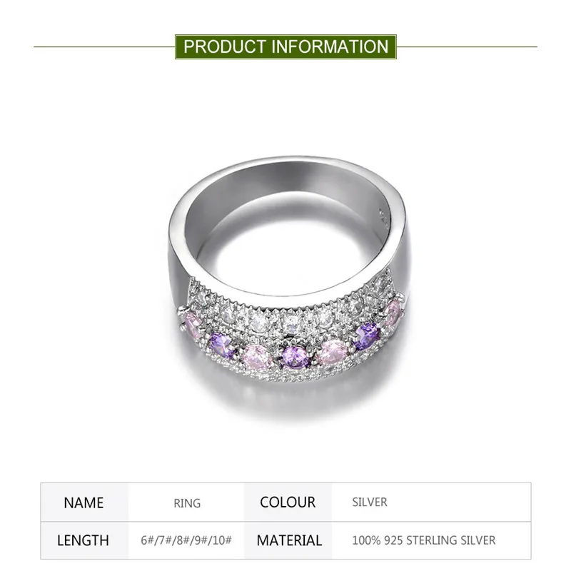 خواتم الزركون الهندسية من الفضة الإسترليني عيار 925 للنساء مجوهرات الزفاف العصرية #6