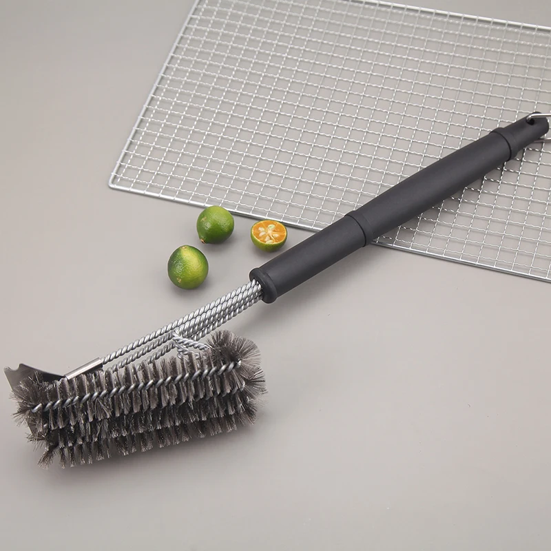 1PC Safe Grill Brush Bristle Free BBQ Grill Brush - Rust Resistant Stainless Steel Barbecue Cleaner Great Grilling Accessories