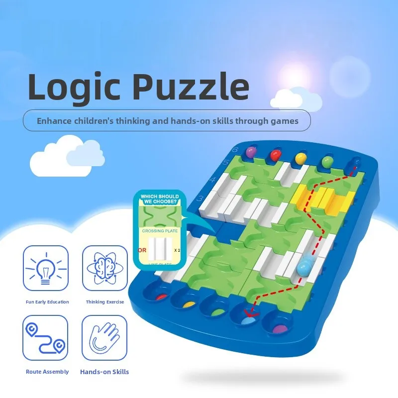 Maze Rolling Ball Logical Puzzle Thinking Game Children's Eonal Toys Fun Brain Teaser Toy for Kids under 4 Years Old