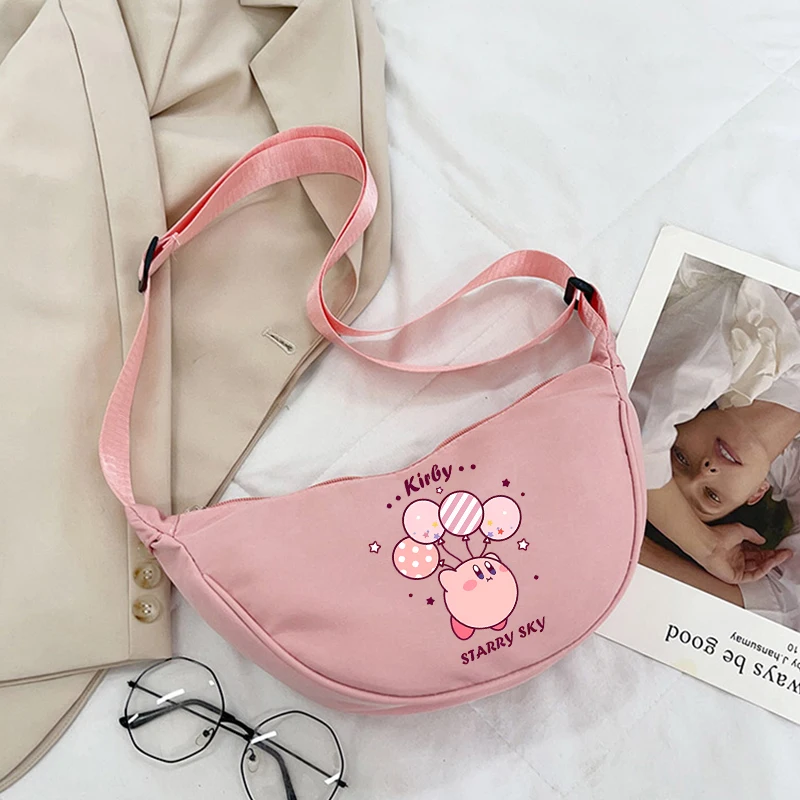 

Kirbys Woman Crossbody Bag Kawaii Shoulder Bags Anime Cute Portable Phone Bag Girl Boy Wallet Fashion Chest Pouch Birthday Gift