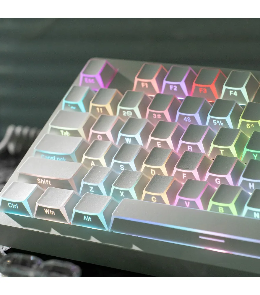 White/black folding 3.0 angular side transparent butterfly keycap PBT two-color original customized magnetic axis mechanical