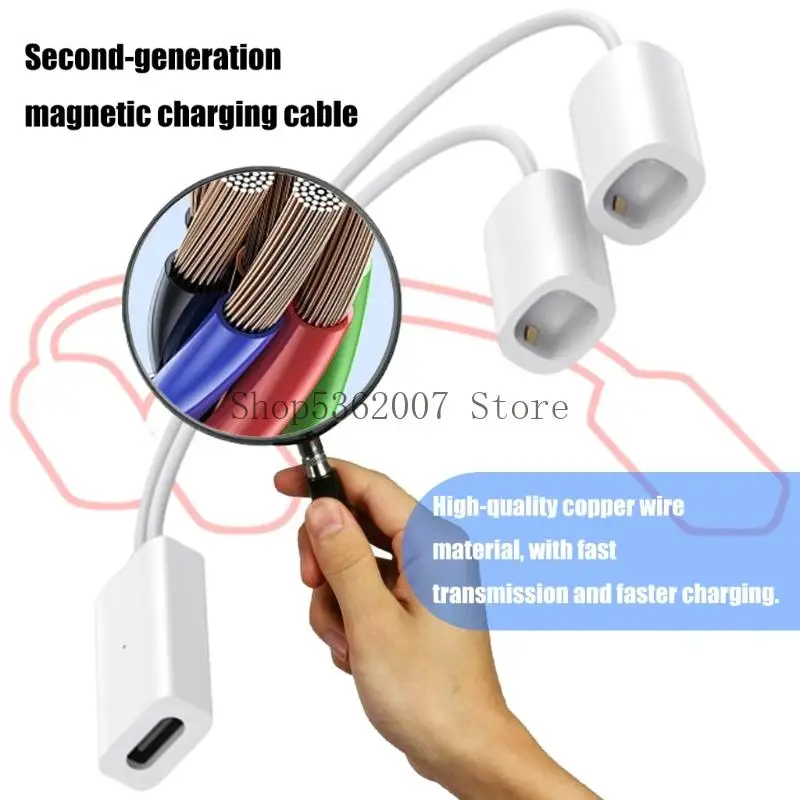 Cable carga gafas Línea cable portátil portátil Adsorción carga adsorción 40JB