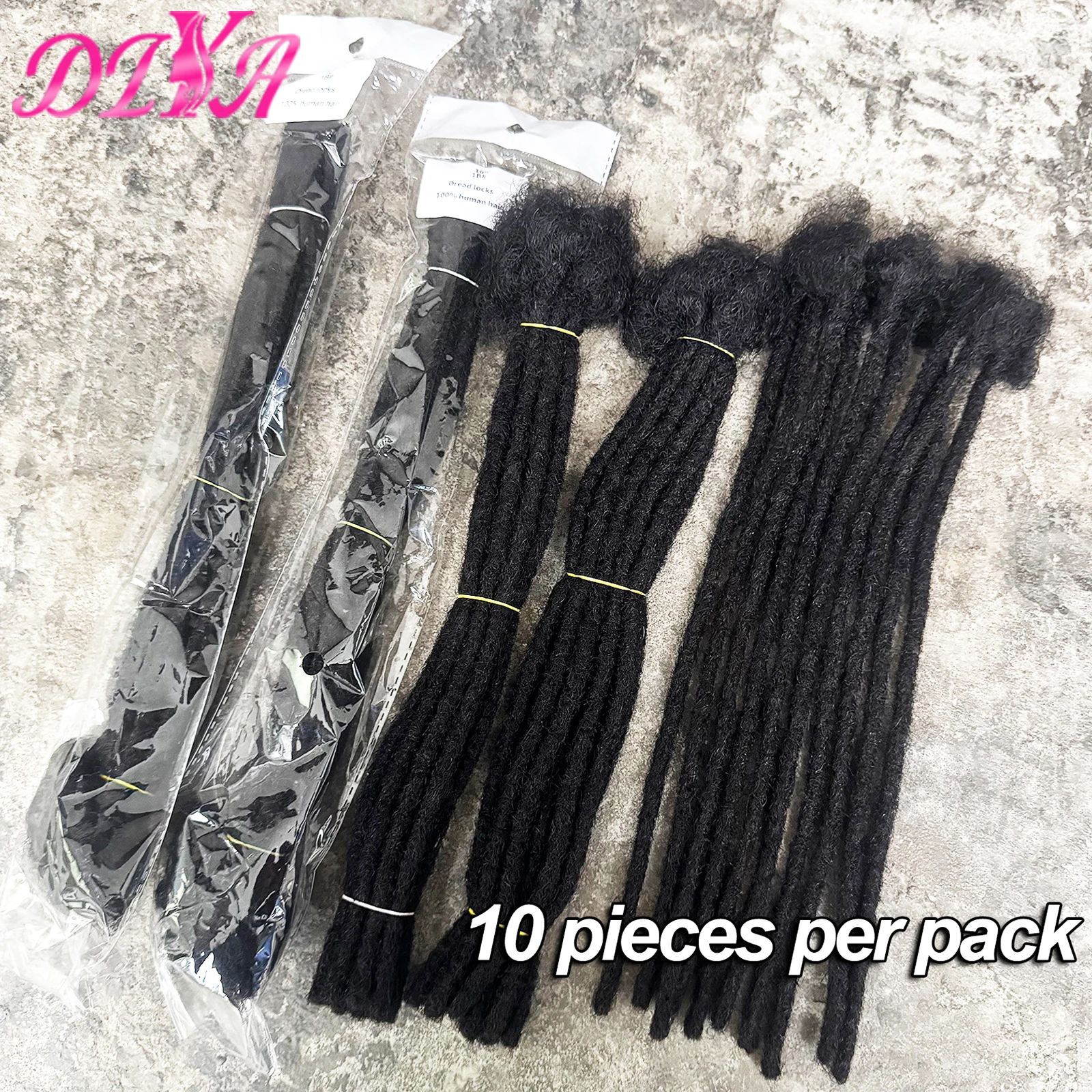4-20inch Natural Color Full Handmade Human Hair Dreadlocks Extensions Peruvian Real Human Hair Locs Extensions for Women/Men
